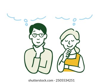 Image illustration of imaginary couple