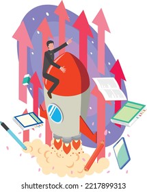 Bild-Illustration zur Verbesserung der akademischen Fähigkeiten