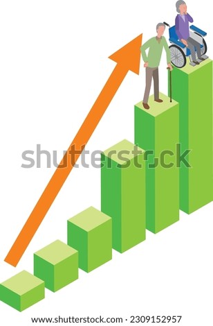 Image illustration of increasing elderly people