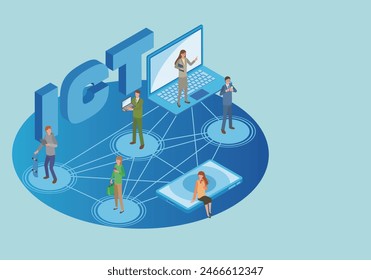 Image illustration of information and communication technology