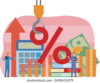 Ilustración de la subida de tipos de interés