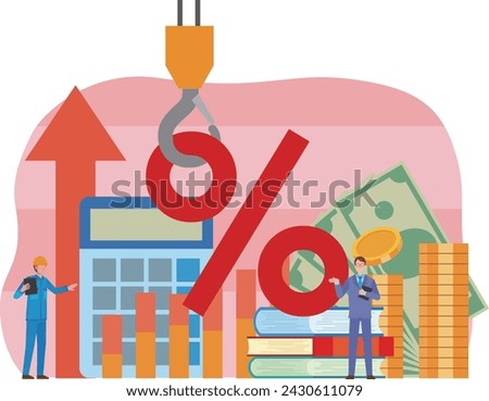 Image illustration of interest rate hike