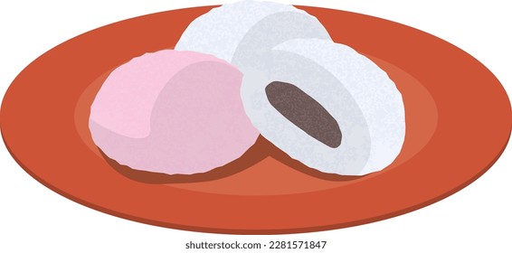 Image illustration of Japanese sweets (Karukan) on a plate