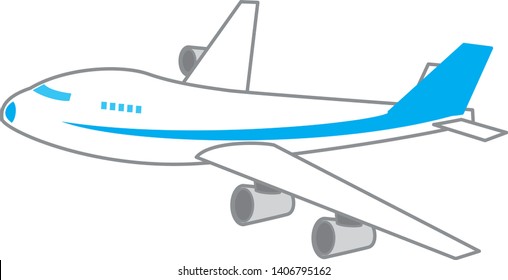 Image illustration of jet with blue lines