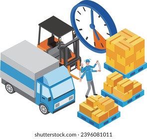 Image illustration of labor shortage in the logistics industry