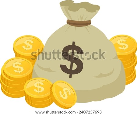 Image illustration of a large amount of money dollars