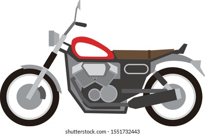 Image illustration of a large motorcycle