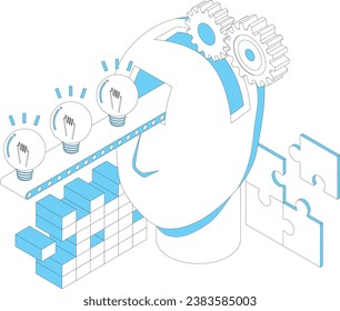 Image illustration of logical thinking and idea generation