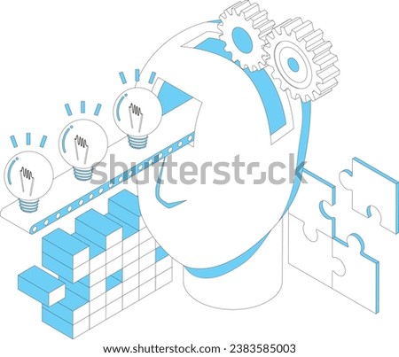 Image illustration of logical thinking and idea generation
