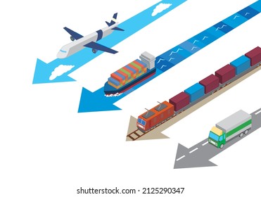 Bild-Illustration von Logistik und Transport