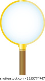 Image illustration of magnifying glass loupe