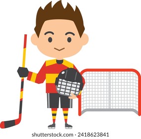 Bild-Illustration eines männlichen Eishockeyspielers