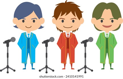 Image illustration of male idol group