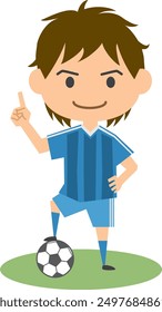 Image illustration of a male soccer player