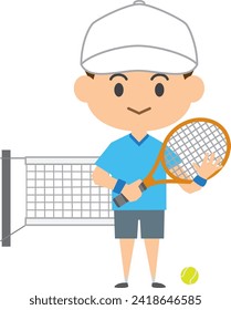 Imagen de un jugador de tenis masculino