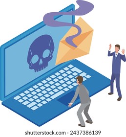 Image illustration of malicious email