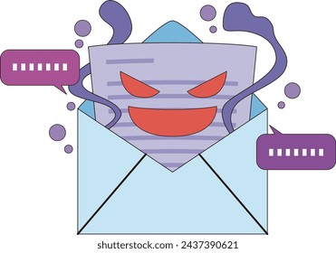 Image illustration of malicious email