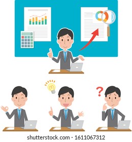 Image illustration of a man doing consulting