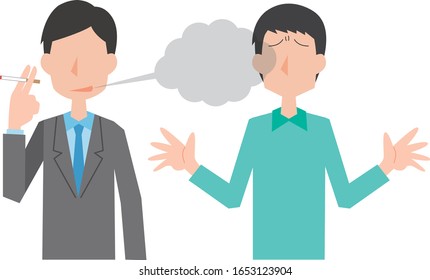 Image illustration of a man who bothers cigarette 