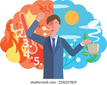 Image illustration of a man who controls his anger