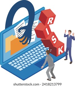 Image illustration of a man worried about unauthorized access