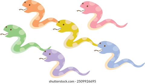 Image illustration of a marching snake