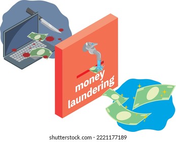 Image illustration of money laundering svg