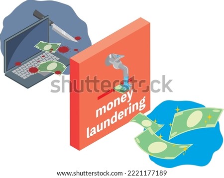 Image illustration of money laundering Stock photo © 