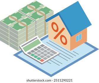 Image illustration of mortgage interest rates