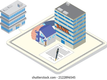 Image illustration of mortgage setting registration