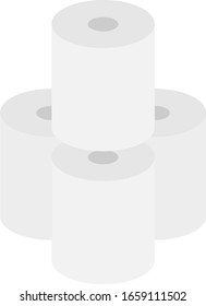 Image illustration of multiple toilet papers