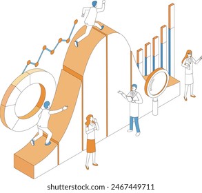 Image illustration of normal distribution and statistics