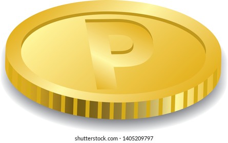 Image illustration of one coin