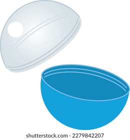 Image illustration of opening a capsule toy capsule