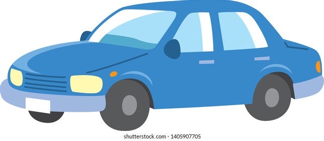 Image illustration of a passenger car seen obliquely from the front
