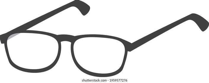 Image illustration of the placed glasses (black)