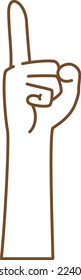 Image illustration of a pointing hand