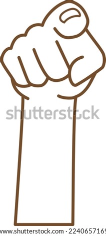 Image illustration of a pointing hand (front)