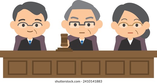 Image illustration of a presiding judge handing down a verdict