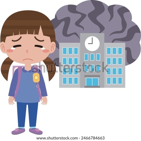Image illustration of refusing to go to school