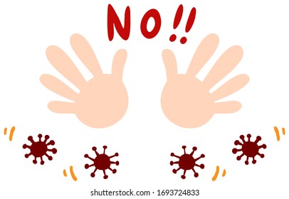 Image illustration saying no to coronavirus