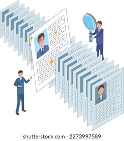 Image illustration for selecting excellent human resources