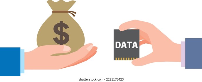 Imagen ilustrativa de la venta de datos por dinero