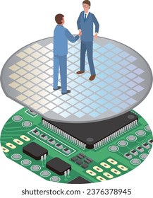 Image illustration of semiconductor industry
