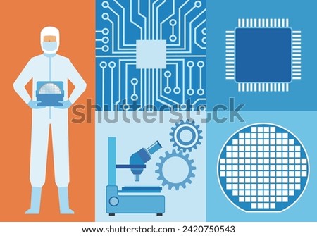 Image illustration of semiconductor industry