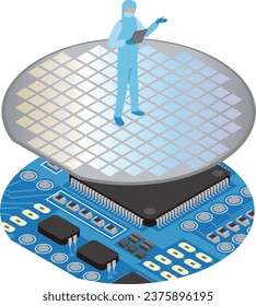 Image illustration of semiconductor manufacturing svg