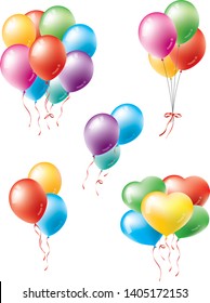 Image illustration set of balloons