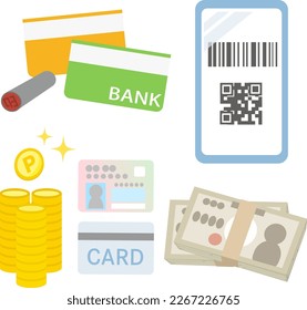 Image illustration set of closing materials