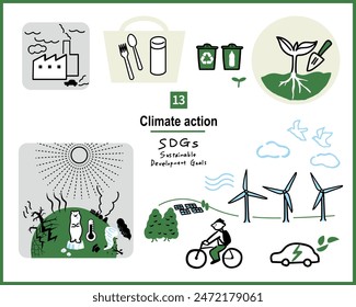 Image illustration set of SDGs