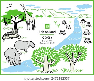 Image illustration set of SDGs